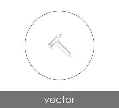 Çekiç düz simgesi