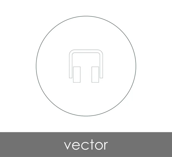 Headset Symbol Für Call Center Audio Kopfhörer Symbol Vektorillustration — Stockvektor