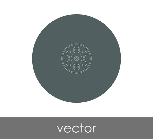 Icono Película Para Diseño Web Aplicaciones Ilustración Vectorial — Vector de stock