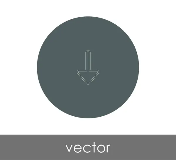 Иконка Стрелкой Загрузки Векторная Иллюстрация — стоковый вектор