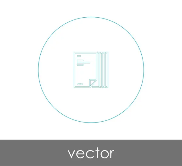 Icône Document Pour Conception Les Applications Web Illustration Vectorielle — Image vectorielle