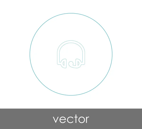 Icône Casque Pour Centre Appel Icône Écouteurs Audio Illustration Vectorielle — Image vectorielle
