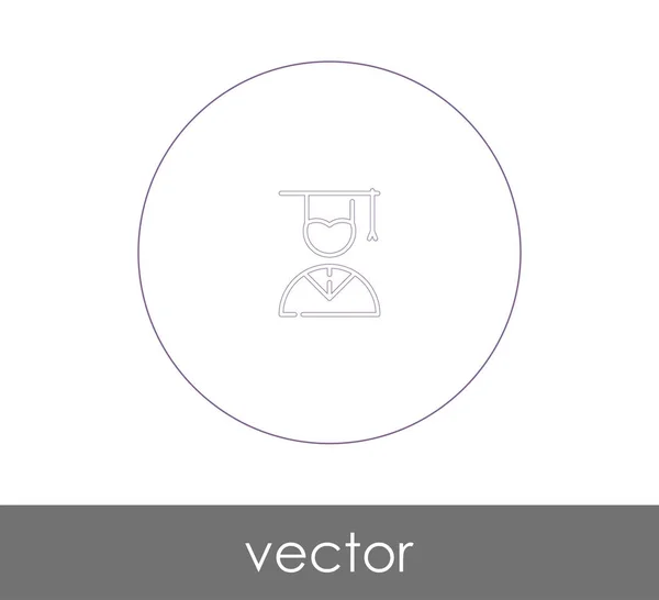 Absolventen Icon Vector Illustration — Stockvektor