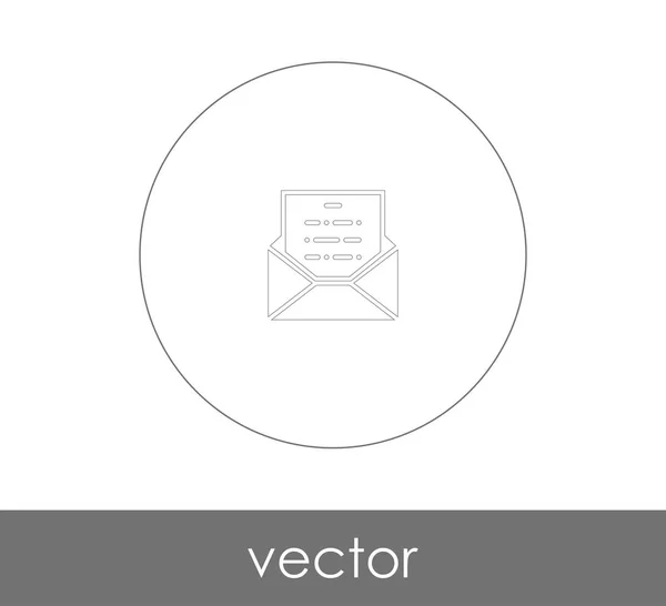 Ilustração Vetor Ícone Envelope Sinal — Vetor de Stock