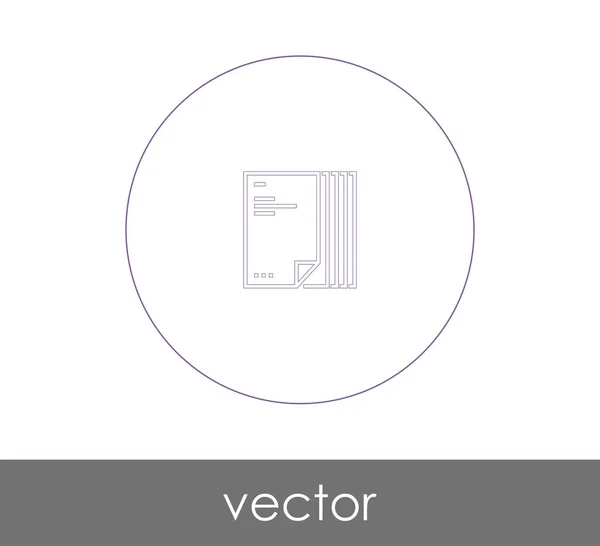 Dokumentikonen För Webbdesign Och Applikationer Vektorillustration — Stock vektor