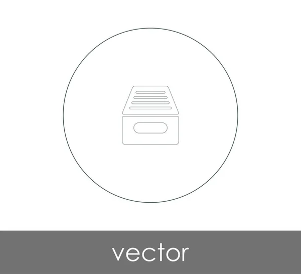 Vector Illustration Design Archive Icon — Stock Vector