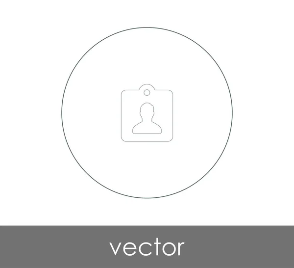 Icono Tarjeta Identificación Para Diseño Web Aplicaciones — Vector de stock