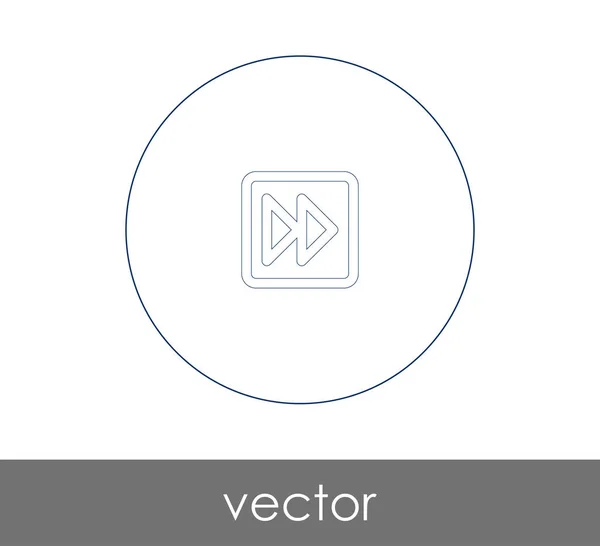 Hurtig Fremad Ikon Webdesign Applikationer Vektor Illustration – Stock-vektor