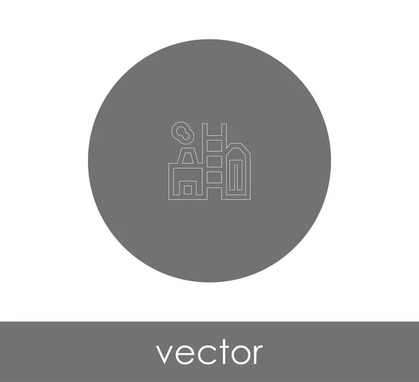 Ilustração Vetorial Ícone Fábrica Para Web Design Aplicações —  Vetores de Stock