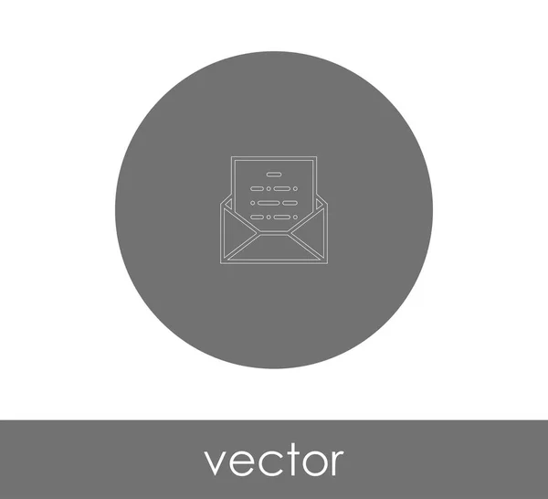 Icono de correo electrónico ingresos — Vector de stock