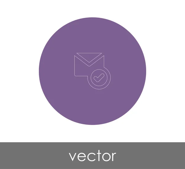Leer icono de correo electrónico — Vector de stock