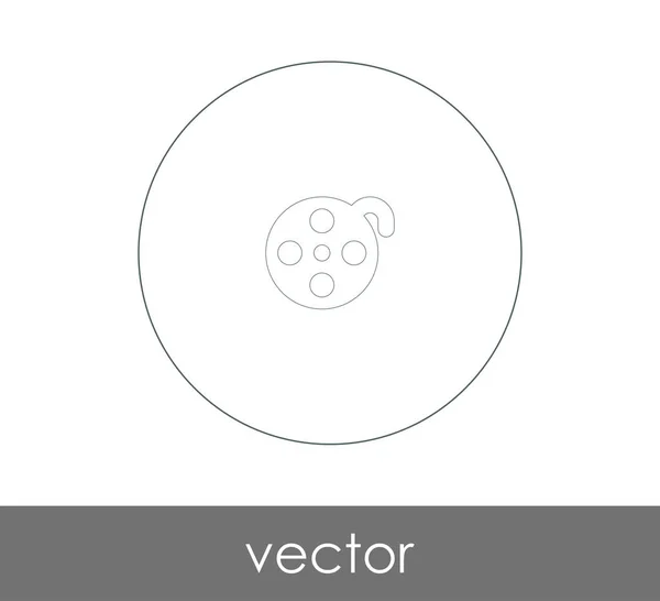 Icono Película Para Diseño Web Aplicaciones — Vector de stock