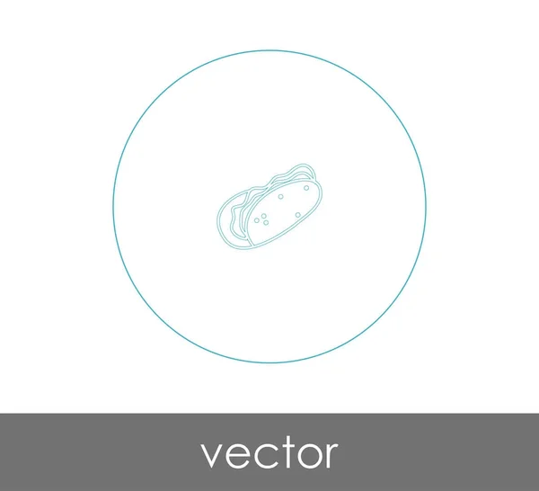 Illustration Vectorielle Conception Icône Hotdog — Image vectorielle