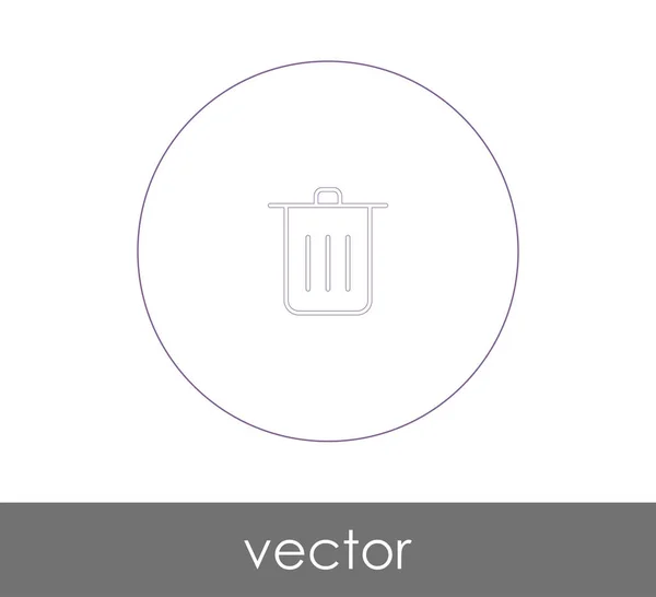 Abbildung Zum Mülleimer Symbol Vektor — Stockvektor