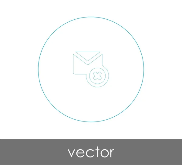 Eliminar icono de correo electrónico — Archivo Imágenes Vectoriales