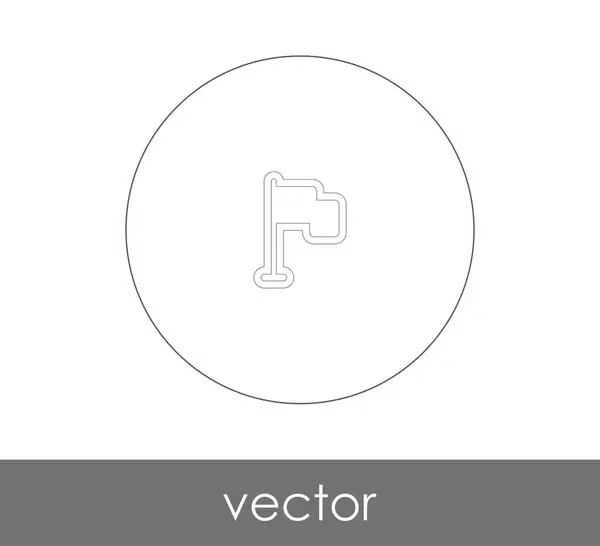 Icono Bandera Para Diseño Web Aplicaciones Ilustración Vectorial — Vector de stock