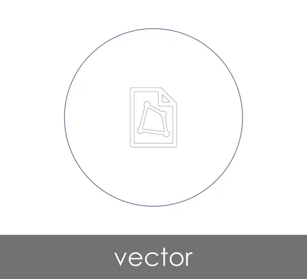 Icono Documento Para Diseño Web Aplicaciones Ilustración Vectorial — Vector de stock