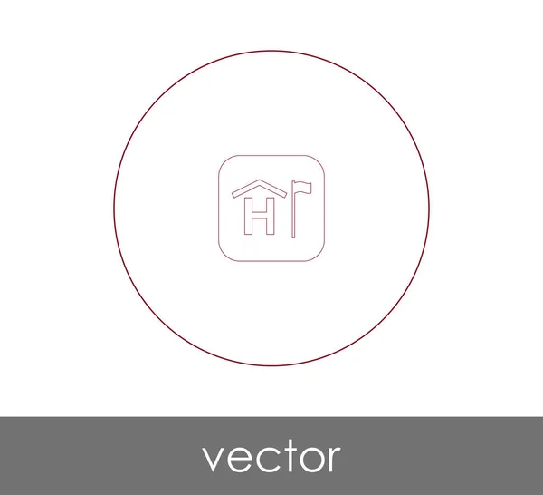 Illustration Vectorielle Conception Icône Enseigne Hôtel — Image vectorielle