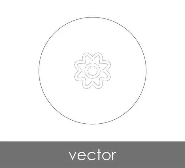 Icono Flor Para Diseño Web Aplicaciones — Vector de stock