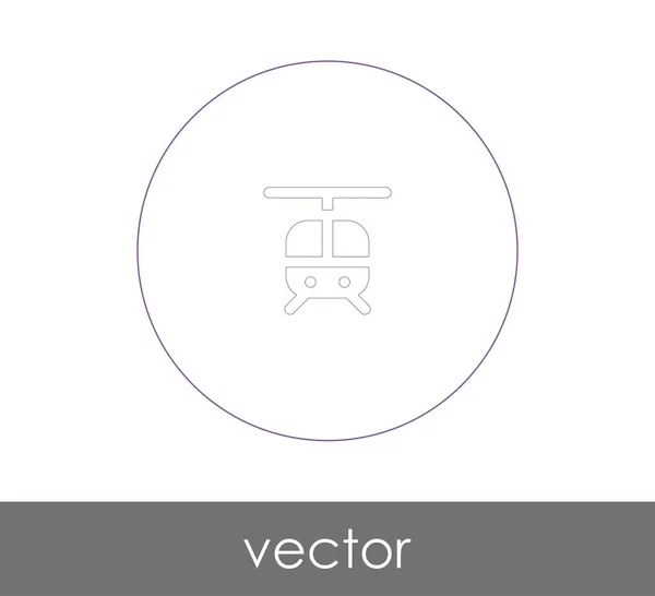 Helikopter Web Symbol Vektorillustration — Stockvektor