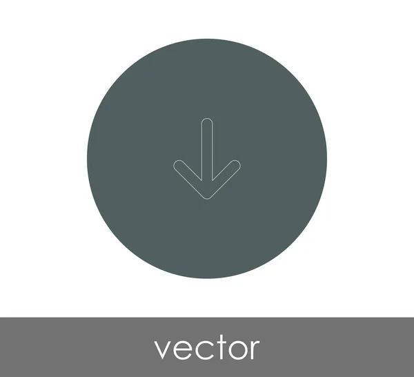 Иконка Стрелкой Загрузки Векторная Иллюстрация — стоковый вектор