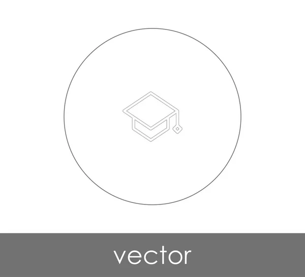 Gradiációs Sapka Ikon Vektor Illusztráció — Stock Vector