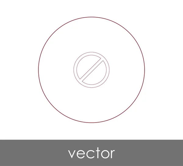 Verbotenes Zeichen Symbol Für Webdesign Und Anwendungen Vektorillustration — Stockvektor