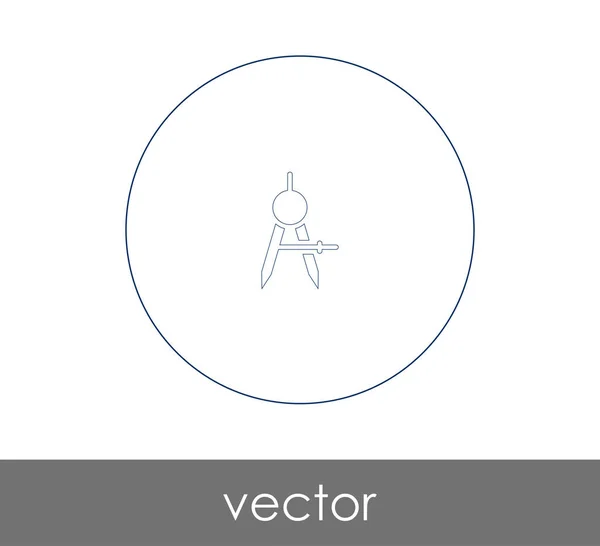 Vektor Illustration Design Der Zeichnung Kompass Symbol — Stockvektor