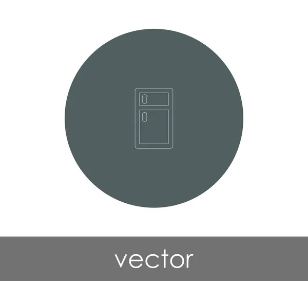 Fridge Icon Web Design Applications — Stock Vector
