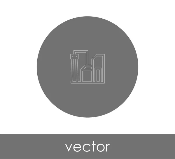 Illustration Vectorielle Icône Usine Pour Conception Web Les Applications — Image vectorielle