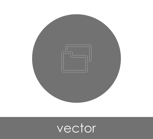 Ordnersymbol Für Webdesign Vektorillustration — Stockvektor