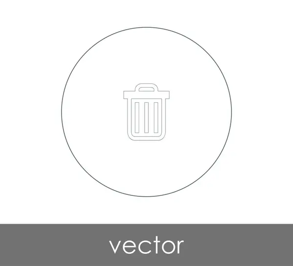 Abbildung Zum Mülleimer Symbol Vektor — Stockvektor