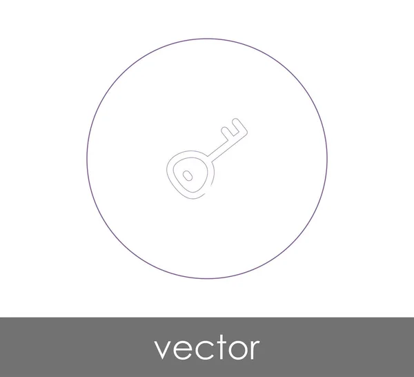 Icono Clave Vector Ilustración — Archivo Imágenes Vectoriales