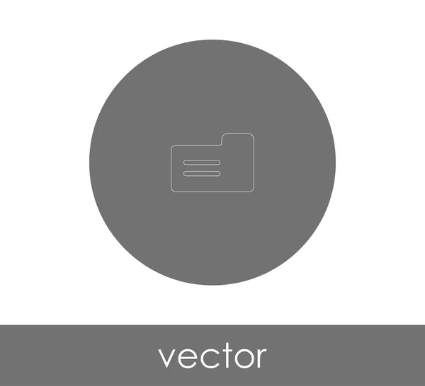 Icono Carpeta Para Diseño Web Ilustración Vectorial — Vector de stock