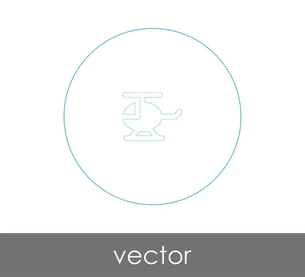 Helikopter Web Symbol Vektorillustration — Stockvektor