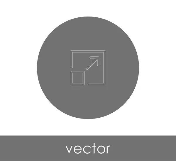 Icon Design Erweitern Vektor Illustration — Stockvektor