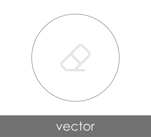 Vektor Illustration Design Von Radiergummi Symbol — Stockvektor