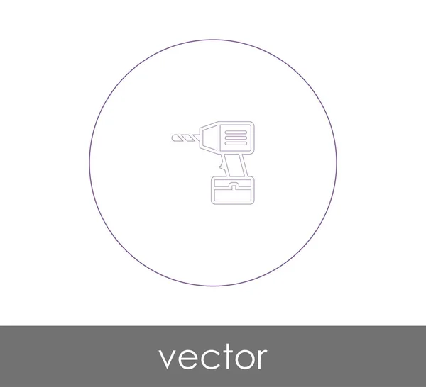 Icône perceuse électrique — Image vectorielle