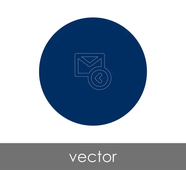 Векторная Иллюстрация Иконки Ответа Электронной Почте — стоковый вектор