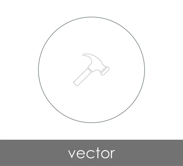 Icono Martillo Para Diseño Web Aplicaciones — Vector de stock