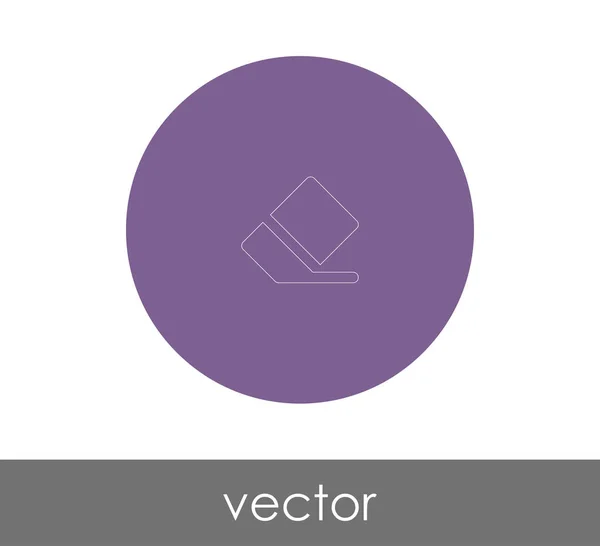 Radír Levélpapír Ikon Vektoros Illusztráció — Stock Vector