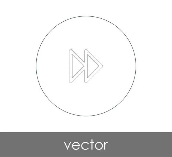 Ícone Avanço Rápido Para Web Design Aplicações Ilustração Vetorial — Vetor de Stock