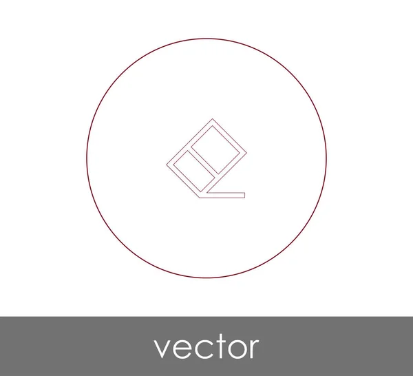 Borrador Icono Vector Ilustración — Vector de stock