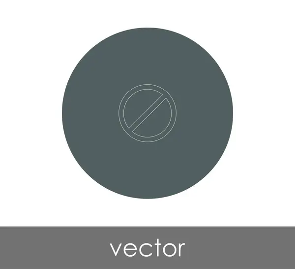 Ícone Sinal Proibido Para Web Design Aplicações Ilustração Vetorial — Vetor de Stock