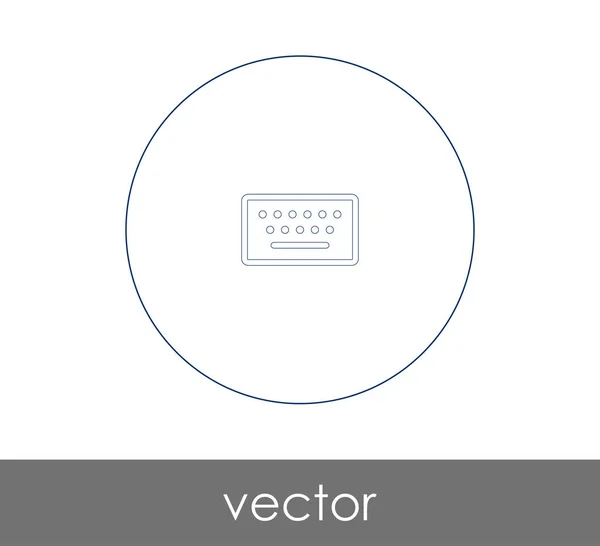 Vector Illustration Design Keyboard Icon — Stock Vector