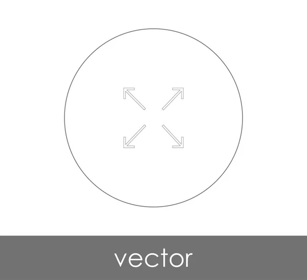 Volledige Scherm Pictogram Voor Webdesign Applicaties — Stockvector