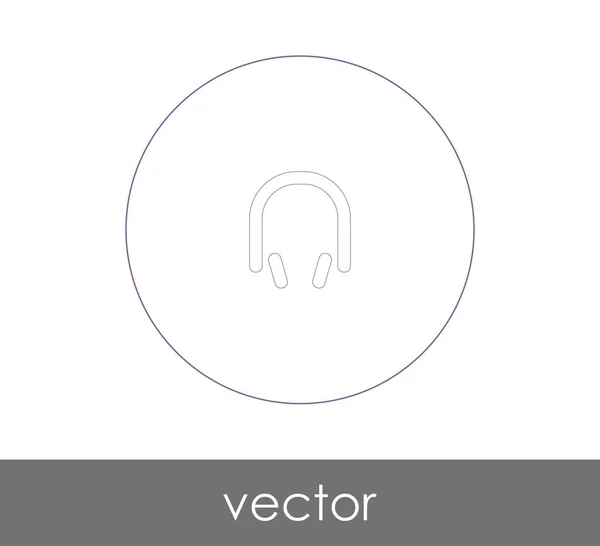 Headset Symbol Für Call Center Audio Kopfhörer Symbol Vektorillustration — Stockvektor