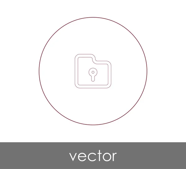 Icône Dossier Pour Conception Web Les Applications — Image vectorielle