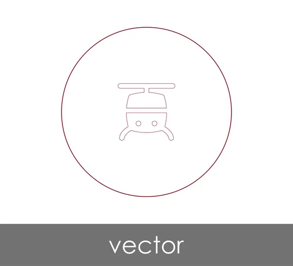 Helikopter Web Symbol Vektorillustration — Stockvektor