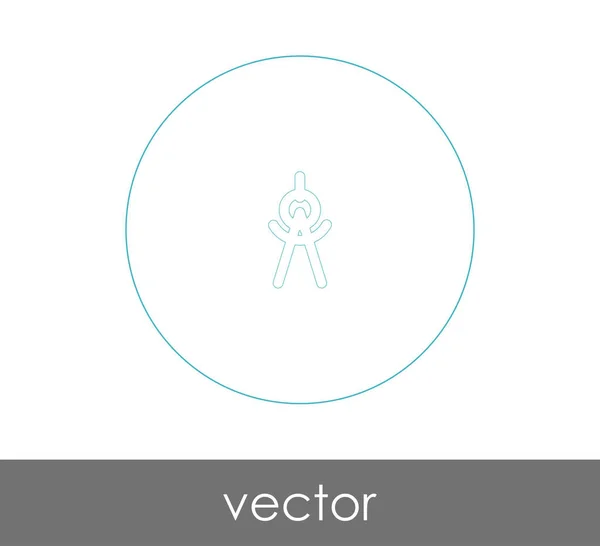 Vektor Illustration Design Der Zeichnung Kompass Symbol — Stockvektor